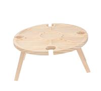 Gatuida Mesa De Comedor De Madera Plegable Redonda para Exteriores para Picnic La Playa y Fiestas De Jardín Color Natural