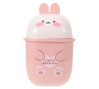 Gatuida Mini Bote de Basura con Tapa Diseño de Conejo Pequeño para Escritorio Material PP Basura de Encimera Decorativo 1