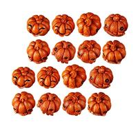 Gatuida Mini Calabazas Decorativas de Resina para Halloween 32 Piezas 8 Diseños X 4 Unidades Adornos Pequeños para Mesa Decoración Otoñal para Hogar Oficina y Día de Acción de