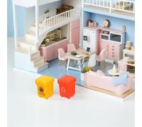 Gatuida Mini Cubos de Basura para Casas de Muñecas 40 Piezas Juguetes de Clasificación Montessori Plástico Resistente para Mini Botes de Reciclaje Educativos para Juego de Simulación y