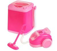 Gatuida Mini Electrodomésticos de Juguete para Aspiradora Funcional y Lavadora Pequeña para Simulación Casa de Muñecas Accesorios Seguros y Educativos para Imitar Limpieza
