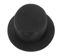 Gatuida mini sombrero de muñeco de nieve Suave hacer agrupado sombrero sombreros en miniatura pequeño sombrero de copa para muñeca sombreros artesanales muñeco de nieve paño Negro