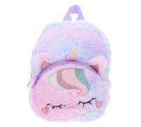Gatuida Mochila para Niños Unicornio Peluche Pequeña Bolso De Hombro Confiable Rosa Lavanda Corazón Ojos Cerrados para Preescolar Viaje Jardín Infantil 25 Cm