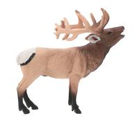 Gatuida Modelo de Ciervo Rojo Sólido de Plástico Ecológico Figura Estática Decorativa para Hogar y Oficina Adorno de Fauna Silvestre Realista para Decoración y Obsequio