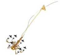 Gatuida Modelo Miniatura Lámpara de Techo Colgante con Luz Cálida para Casas de Muñecas y Decoración de Micro Paisajes Material Metálico y Fácil Instalación Diseño Dorado y Negro