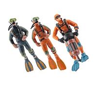 Gatuida Modelos De Buzo Submarino Flotantes para Decoración De Peceras, Miniaturas Realistas De Buzos, Set De 3 Piezas Ligeras para Acuario y Ambientes Domésticos