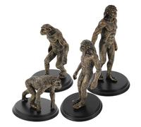 Gatuida Modelos de Figuras Humanas Primitivas de Evolución 4 Piezas de Plástico Seguro Tamaño Compacto Figuras Didácticas de Cavernícolas para Enseñanza y Decoración Escolar o