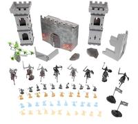 Gatuida Modelos de Personas en Miniatura Medievales 250 Piezas, Figuras Soldados de Juguete de Plástico, Juego Estático de Caballeros y Castillos, Decoraciones para Mesa de Arena