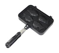 Gatuida Molde para Gofres con Forma de Pez Doble Cara Sartén Antiadherente de Aluminio para Pasteles Japoneses Taiyaki Pan con Rejillas para Repostería y Cocina Doméstica