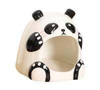 Gatuida Nido Cerámico Grande para Hámster y Chinchilla Refugio Fresco y Cómodo para Erizos y Roedores Pequeños Fácil de Limpiar y Duradero Forma de Panda