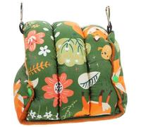 Gatuida Nido Colgante para Loros Hamaca de Algodón Cálida y Mullida para Pájaros Casa de Invierno Aislante para Mascotas Cama Cómoda para Periquitos y Animales Pequeños Color Verde Bosque