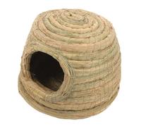 Gatuida Nido De Conejo De Hierba Tejido a Mano, Casa De Hierba Pequeña, Cabaña Interior para Conejos, Cobayas y Chinchillas, Escondite Decorativo para Mascotas Pequeñas