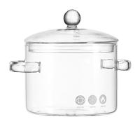 Gatuida Olla de Vidrio para Sopa de 135L Tapa y Asas Dobles de Borosilicato Uso en Cocina Hogar y Estufas Cerámicas