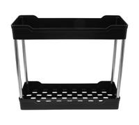 Gatuida Organizador de encimera de baño: Estante Organizador de 2 Niveles para lociones, Maquillaje y cosméticos. Estante de pie para Debajo del Fregadero de Cocina, 35 x 29 x 12,5 cm.