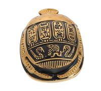 Gatuida Ornamento Escarabajo Egipcio de Resina Dorado Grande Decoración Chic para Oficina y Hogar Adorno Vintage Tallado para Escritorio