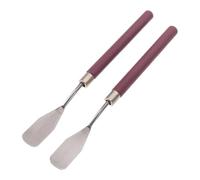 Gatuida Palas para Cenizas de Moxa 2 Piezas, Raspador de Cenizas Mango de Madera Natural, Herramienta de Metal Resistente al Calor de 17 Cm para Terapia de Moxibustión en Clínicas