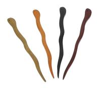 Gatuida Palillos de Pelo Chinos de Madera para Mujer 4 Piezas, Accesorios Elegantes para Moños en Bodas y Fiestas, sin Irritación y Diseño Exquisito