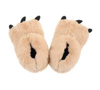Gatuida Pantuflas de Invierno de Felpa para Mujer Talla 35-39 Diseño de Garras de Dibujos Animados Color Marrón Abrigadas y Cubre Todo el Pie Ideales para Uso Casa y Hotel