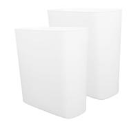 Gatuida Papelera Estrecha Blanca sin Tapa Anillo de Sujeción Juego de 2 Cubos de Basura para Cocina Baño y Oficina Contenedor de Plástico para Espacios Reducidos Organización y Orden