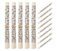 Gatuida Paquete de 15 Rollos de Mezuzá Judíos Pergamino Kosher para Puerta, Adorno Hebreo Dorado para Decoración del Hogar, Bendición Bíblica Tradicional para Hanukkah y