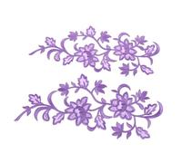 Gatuida Parche Bordado de Flores Morado Apliques para Ropa y Vestidos Parches para Planchar y Coser Accesorios DIY Resistentes y Elegantes Compatibles con Múltiples Telas