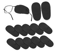 Gatuida Parche Ocular Para Niños Reutilizable De Tela No Tejida Negro Medio 12 Unidades Para Entrenamiento Visual Casa y Viaje Cuidado Ocular Cómodo Transpirable