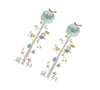 Gatuida Pegatina de Altura para Niños Diseño de Animales y Gráficos de Crecimiento, Adhesivo de Pared Extraíble de 30x60 Cm, Decoración Creativa para Habitación Infantil, Kit de 2 Unidades
