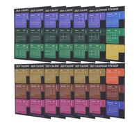 Gatuida Pegatinas de Calendario 2025 Multifuncionales, 12 Hojas Autoadhesivas para Planificador Diario, Pegatinas Índice de Colores para Agenda y Cuaderno, Accesorios Prácticos