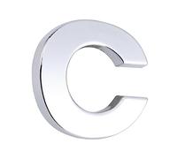 Gatuida Pegatinas Letras para Coche Metalico Diseño De Coche Adhesivo Metálico para Adhesivo Alfabeto Emblema Letra Plateada c Adornar El