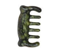 Gatuida Peine De Jade, Tablero De Guasha, Peine De Jade Para Masaje Del Cuero Cabelludo, Cepillo Verde Para El Cabello, Herramienta De Guasha De Mano