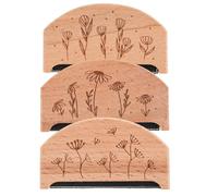 Gatuida Peine para Suéteres Quitapelusas Manual 3 Piezas de Madera de Haya Diseño de Flores, Removedor de Bolas para Ropa Reutilizable, Portátil para Limpieza de Prendas en Hogar y Viaje