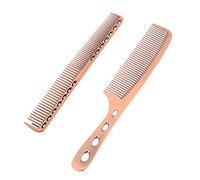 Gatuida Peines de Peluquería de Aluminio para Corte de Cabello Color Bronce para Profesionales y Personal Incluye Peine Desenredante para Salones y Hombres