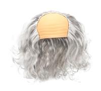 Gatuida Peluca Calva De Abuelo Para Hombres y Mujeres, Talla Única, Peluca De Cosplay Divertida Ondas Blancas, Accesorio Para Disfraz De Persona Mayor En Fiestas y Carnaval