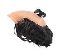 Gatuida Peluca Calva Negra Gorra Ajustable para Hombre Peluca Corta de Cosplay y Disfraz de Abuelo Pelo Sintético Transpirable para Fiestas Navideñas Eventos de Comedia y Disfraces de