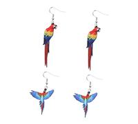 Gatuida Pendientes Colgantes Estampado De Pájaros Acrílicos, Gotas De Oreja Ligeras, Moda Para Niñas y Mujeres, Fiesta y Uso Diario, Diseño De Colibrí, Palomita, Águila y Búho, 2 Pares