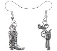 Gatuida Pendientes Colgantes Estilo Western para Mujer Accesorios del Oeste Diseño de Bota Sombrero y Herradura Ligeros y Seguros Ideales para Fiestas y Uso Diario Joyería Vaquera