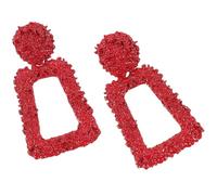 Gatuida Pendientes Colgantes Geométricos Para Mujer Estilo Moderno Acabado Mate Trapezoidales Rojos Ligeros Para Fiestas y Ocasiones Obsequios,