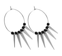 Gatuida Pendientes de Aro Grandes Pinchos Punk, Aleación Ligera y Geométricos, Joyería para Mujer, Estilo Hip-hop y Moda Urbana, Accesorio Llamativo para Uso Diario y Obsequio
