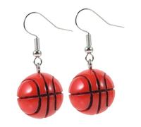 Gatuida Pendientes De Baloncesto Colgantes para Mujer y Niñas, Mini Pendientes De Resina Deportiva, Diseño De Balón, y Seguros, Accesorios Juveniles para Fiestas y Uso Diario