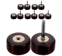 Gatuida Pendientes de Mancuerna de Madera para Hombre 6 Piezas 8 MM Marrón Pendientes Falsos de Dilatación de Botón Accesorios de Moda Casual