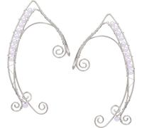 Gatuida Pendientes de Presión para Mujer 2 Piezas Pendientes de Clip sin Perforación Perlas Blancas Talla Única Accesorio de Moda Cómodo para Uso Diario y Obsequio Elegante