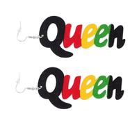 Gatuida Pendientes De Reina Africanos De Madera Accesorios De Palabra Diseño Para Mujeres