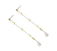 Gatuida Pendientes Largos Con Diseño De Estrella Para Mujer Pendientes Anti-pérdida Tipo Earphone Joyería De Inoxidable Elegantes y Duraderos Para Uso Diario y Ocasiones Especiales