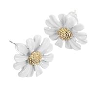 Gatuida Pendientes Pequeños de Margarita Blancos para Mujer Tachuelas de Flor Vintage de Plata 925 Bisutería Floral Delicada para Uso Diario y Ocasiones Obsequios