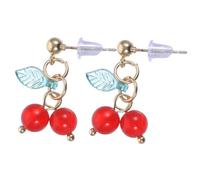 Gatuida Pendientes Retro de Cereza Pequeños y Ligeros Aretes de Fruta Rojo Vintage Joyería de Moda para Mujer Reuniones y Celebraciones Especiales