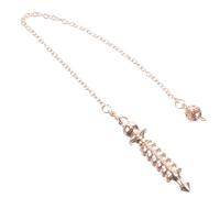 Gatuida Péndulo De Metal Espiral Colgante Decorativo Para Adivinación Con Cadena Diseño Delicado Rosa Dorado Para Meditación y Sanación Energética