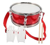 Gatuida Pequeño Instrumento de Percusión Infantil 11 Pulgadas Color Rojo Brillante, Juguete Musical Educativo para Niños, Set de Batería Portátil para Guardería y Práctica Musical