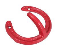 Gatuida Perchero de Pared Vintage de Hierro Fundido en Forma de Herradura Rojo, Gancho Decorativo Industrial Resistente para Colgar Abrigos, Sombreros y Toallas en Dormitorio, Baño