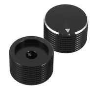 Gatuida Perillas de Aluminio Moleteadas Redondas 25X15 MM para Guitarra Juego de 2 Perilla de Volumen y Control de Metal Accesorio para Potenciómetro Uso en Amplificadores y Estudios