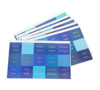 Gatuida Pestañas de Índice Adhesivas Mensuales, 6 Hojas Color Azul Foil Dorado, Pegatinas Impermeables para Planificador, Etiquetas para Libros y Organización Escolar, Material Resistente